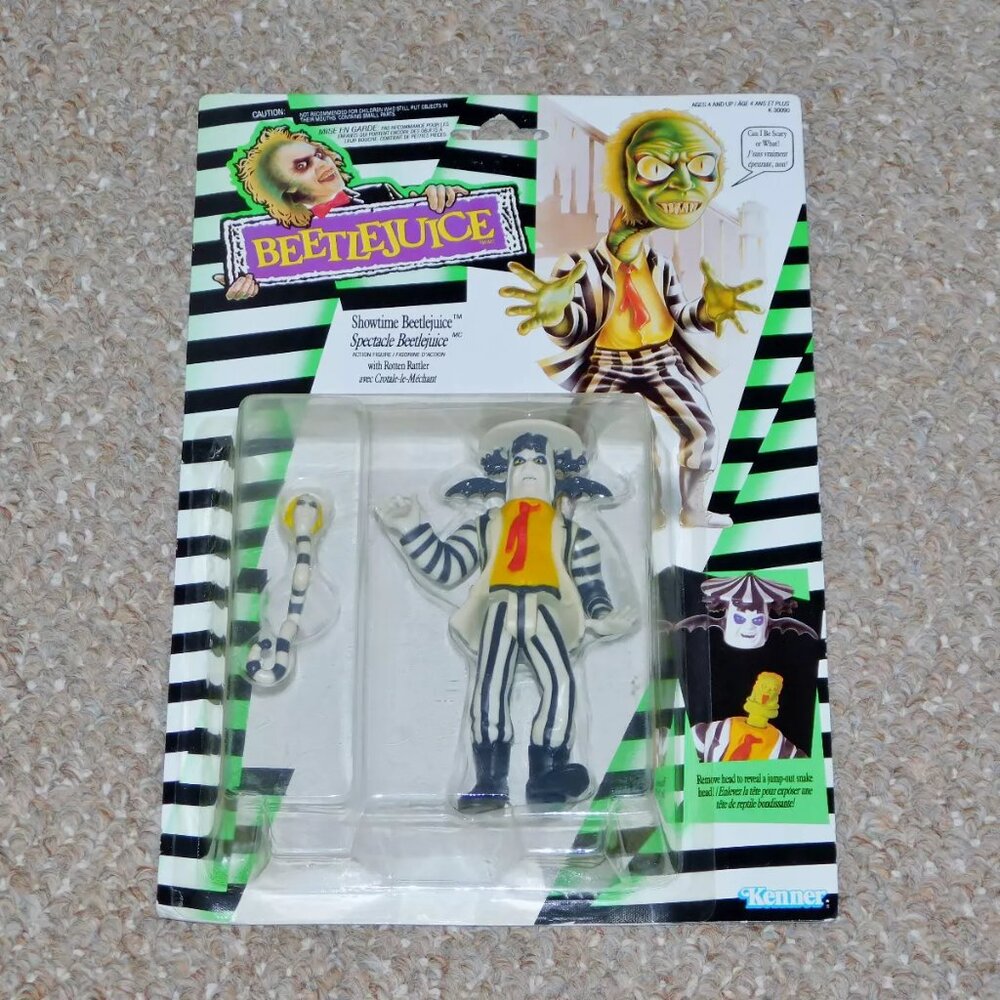1989 Kenner Beetlejuice 5" Showtime Beetlejuice Figure MOC Brand New Canadian